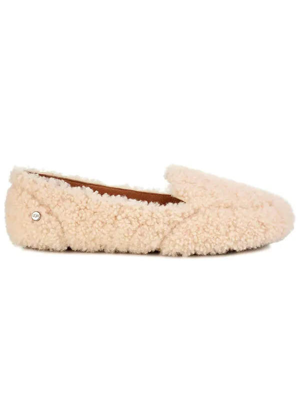 Тапочки hailey fluff loafer slip on Ugg — изображение 2 из 4, кремовый белый