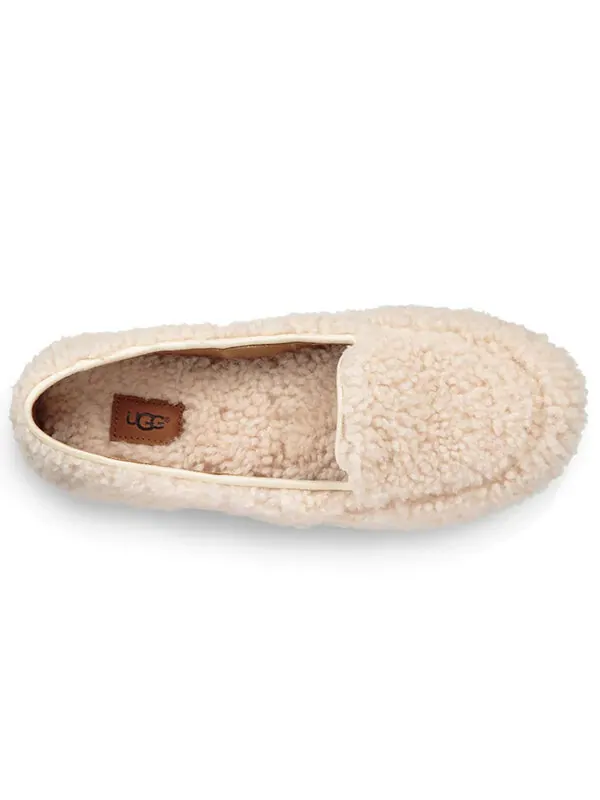 Тапочки hailey fluff loafer slip on Ugg — изображение 3 из 4, кремовый белый