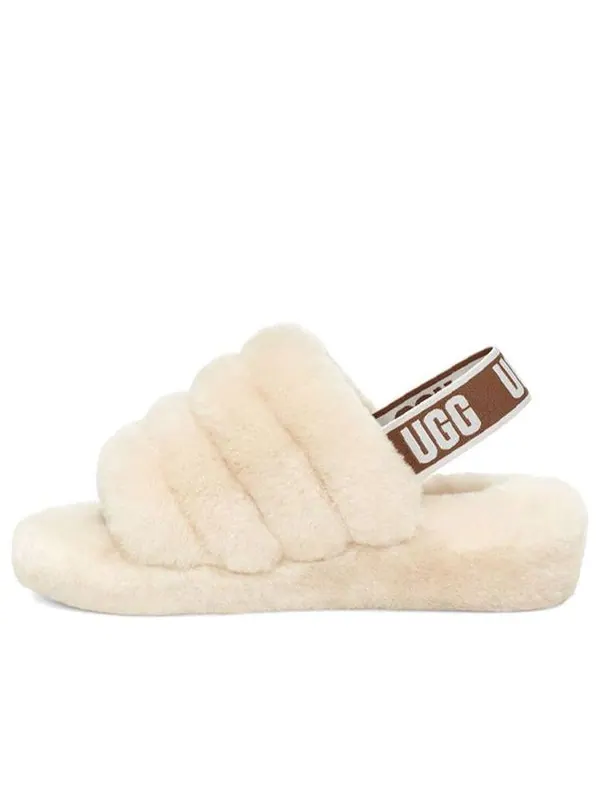 Тапочки fluff yeah slide 'natural' Ugg — изображение 1 из 4, бежевый