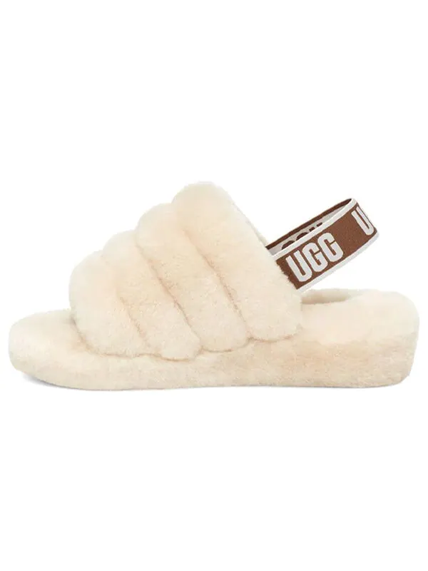 Тапочки fluff yeah slide 'natural' Ugg — изображение 2 из 4, бежевый