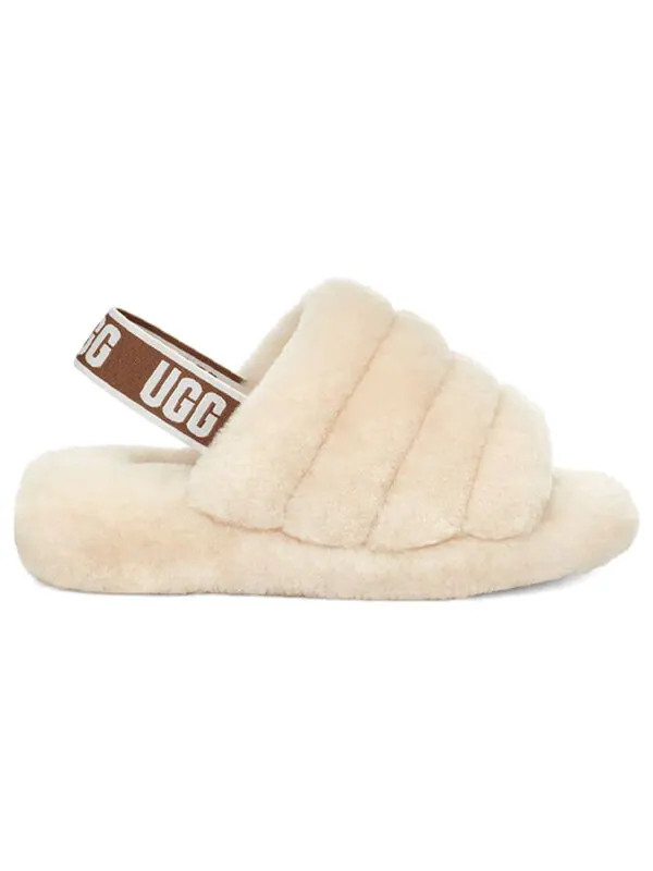 Тапочки fluff yeah slide 'natural' Ugg — изображение 3 из 4, бежевый