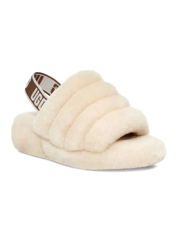 Тапочки fluff yeah slide 'natural' Ugg — изображение 4 из 4, бежевый
