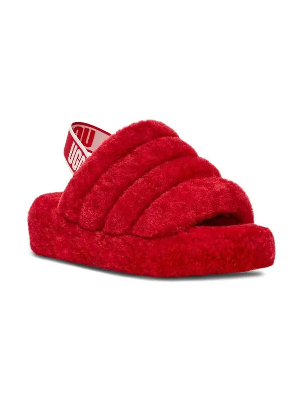 Тапочки fluff yeah slide 'ribbon red' Ugg — изображение 3 из 4, красный
