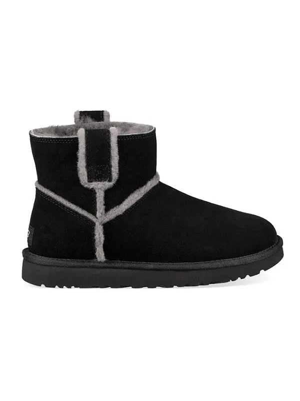 Ботинки зимние UGG Classic Mini с флисовой подкладкой — изображение 3 из 4, черный