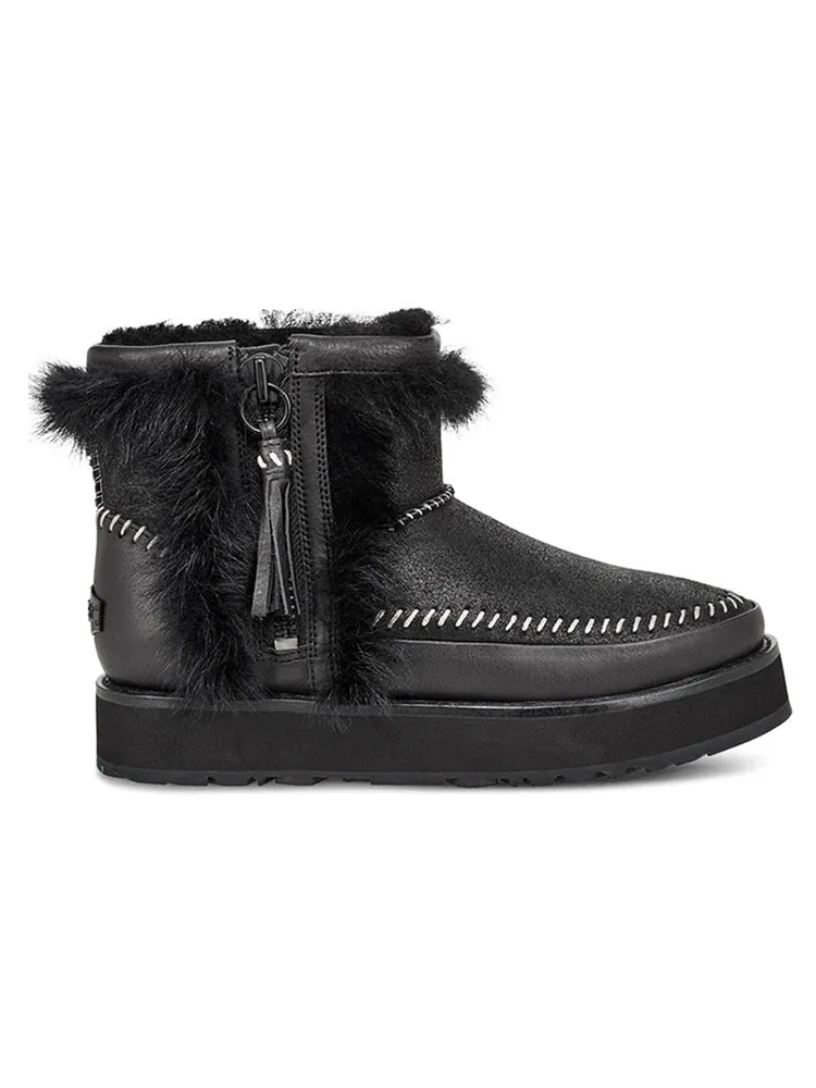 Ботинки зимние UGG WMNS Fluff Punk — изображение 3 из 6, черный