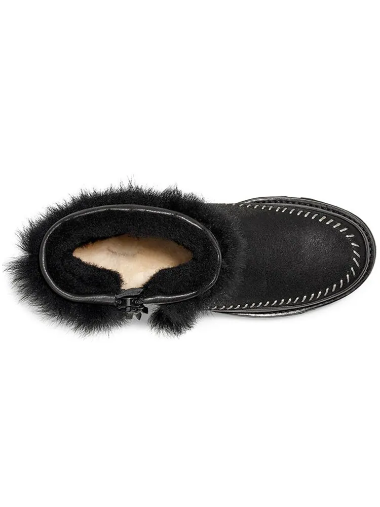 Ботинки зимние UGG WMNS Fluff Punk — изображение 5 из 6, черный