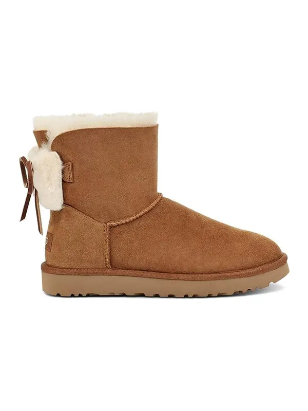 Кроссовки классические даббл бант мини Ugg — изображение 3 из 4, коричневый/белый