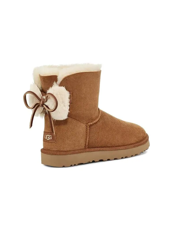 Кроссовки классические даббл бант мини Ugg — изображение 4 из 4, коричневый/белый