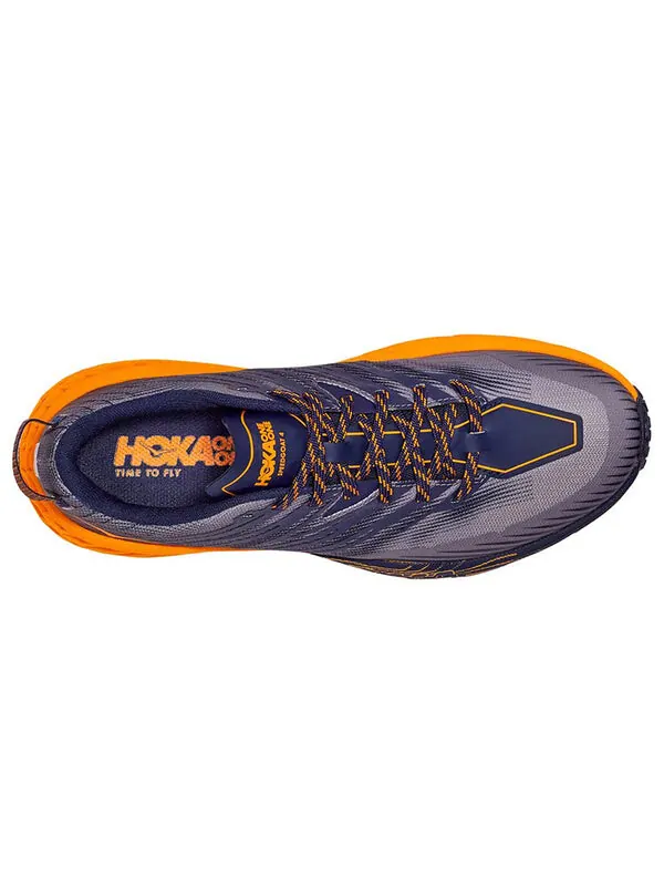 Кроссовки speedgoat 4 'black iris marigold' Hoka One One — изображение 3 из 4, черный/яркий