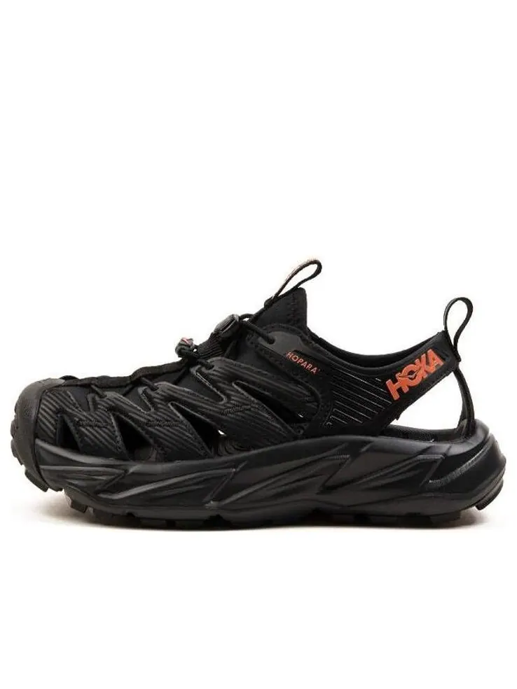 Сандалии (WMNS) HOKA ONE ONE Hopara 'Black Fusion Coral' — изображение 1 из 4, черный