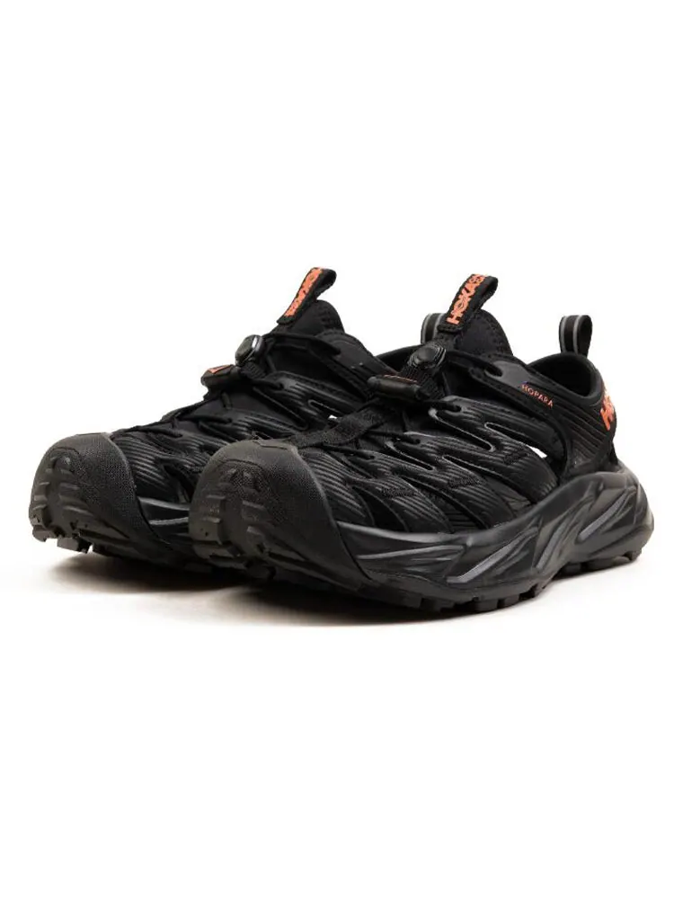 Сандалии (WMNS) HOKA ONE ONE Hopara 'Black Fusion Coral' — изображение 3 из 4, черный