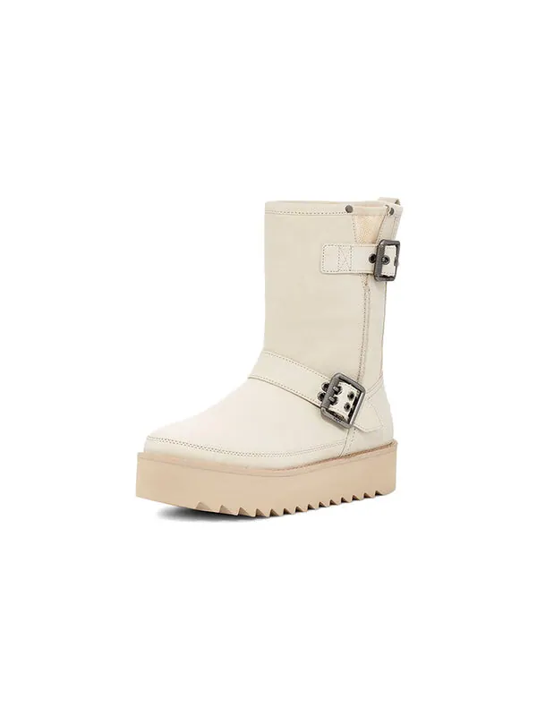 Кроссовки классические байкерские короткие ботинки Rebel Ugg — изображение 4 из 4, кость