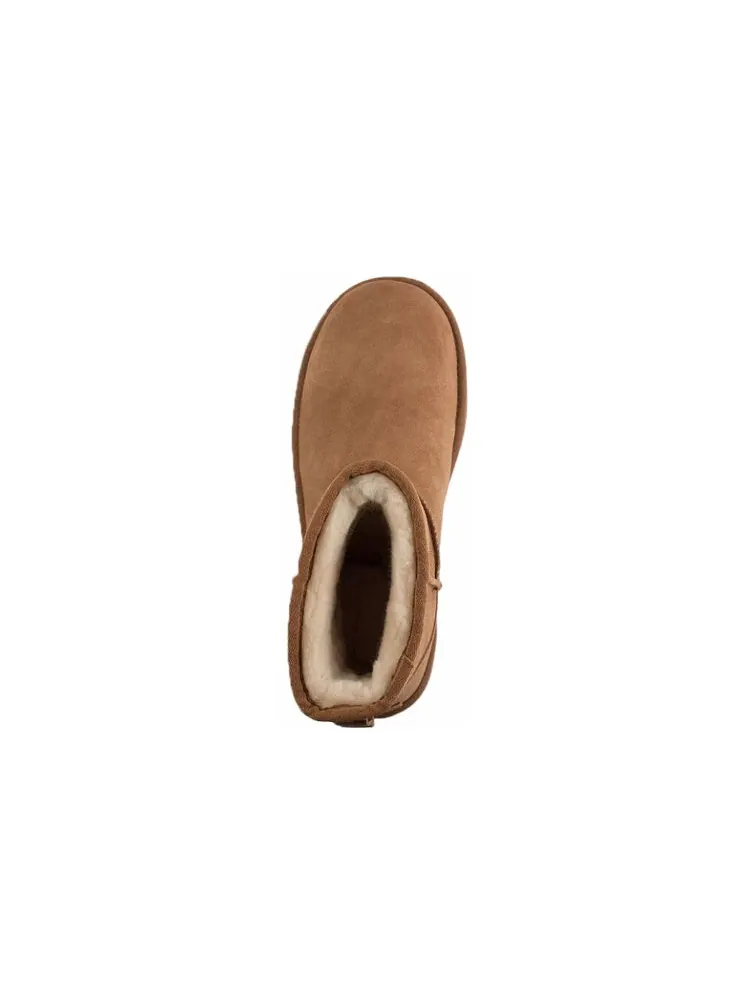 (WMNS) UGG Classic Mini UGG Rubber Logo 'Chestnut' — изображение 6 из 6, коричневый