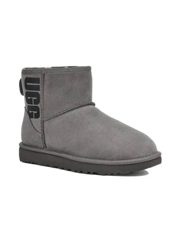 Кроссовки классические мини резиновые логотип Ugg — изображение 4 из 4, серый/черный