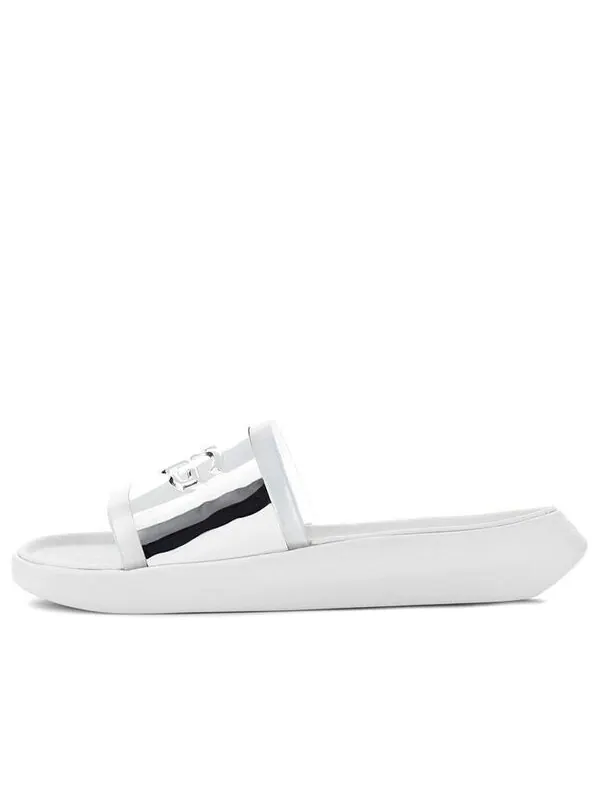 Модные сандалии hilama slide shoe серебристые Ugg — изображение 1 из 4, белый/серебристый
