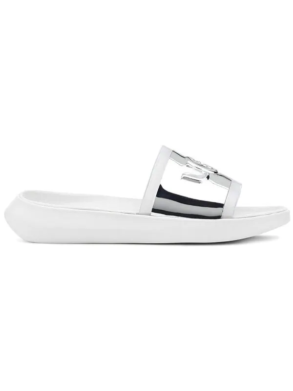 Модные сандалии hilama slide shoe серебристые Ugg — изображение 3 из 4, белый/серебристый