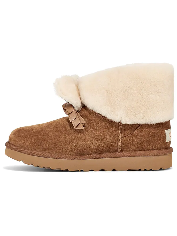 Ботинки зимние UGG WMNS Classic Mini II CNY — изображение 2 из 7, коричневый