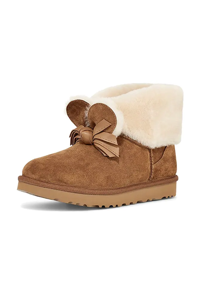 Ботинки зимние UGG WMNS Classic Mini II CNY — изображение 4 из 7, коричневый