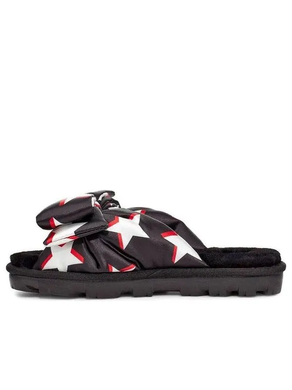 Тапочки lushette puffer 'black stars' Ugg — изображение 1 из 4, черный/белый/красный