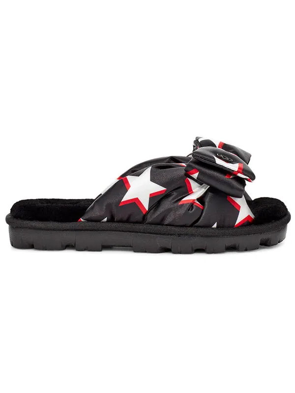 Тапочки lushette puffer 'black stars' Ugg — изображение 3 из 4, черный/белый/красный