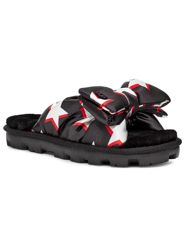 Тапочки lushette puffer 'black stars' Ugg — изображение 4 из 4, черный/белый/красный