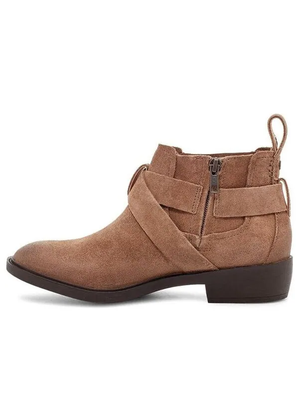 Ботильоны wylma на низком каблуке короткие ботинки кофе Ugg — изображение 1 из 4, коричневый
