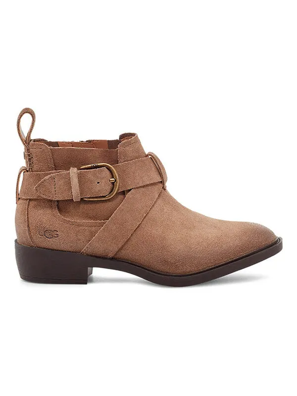 Ботильоны wylma на низком каблуке короткие ботинки кофе Ugg — изображение 2 из 4, коричневый