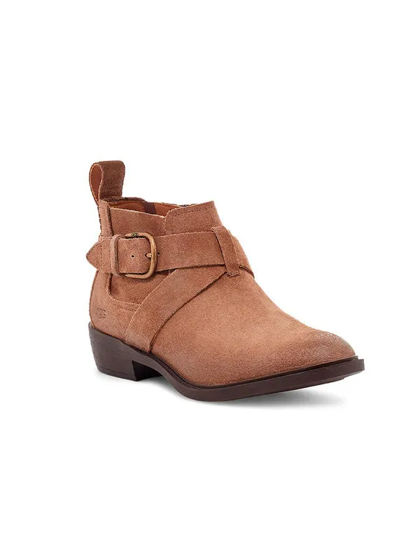 Ботильоны wylma на низком каблуке короткие ботинки кофе Ugg — изображение 3 из 4, коричневый