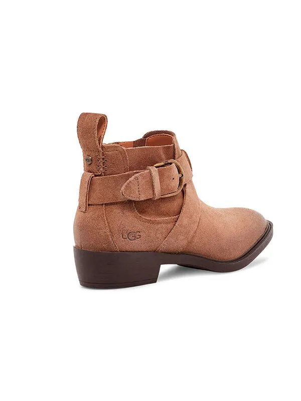 Ботильоны wylma на низком каблуке короткие ботинки кофе Ugg — изображение 4 из 4, коричневый