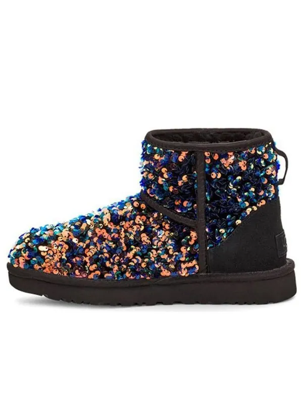 Ботинки зимние UGG Classic Mini Stellar Sequin — изображение 1 из 4, черный
