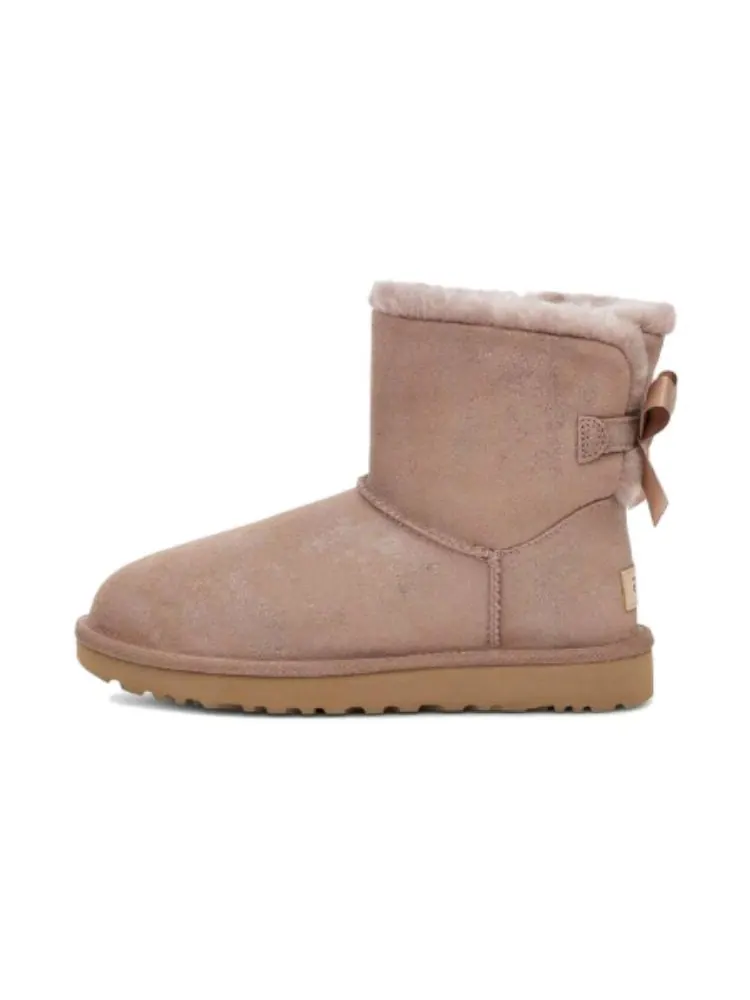 Ботинки зимние UGG WMNS Mini Bailey Bow II Shimmer — изображение 2 из 7, бежевый