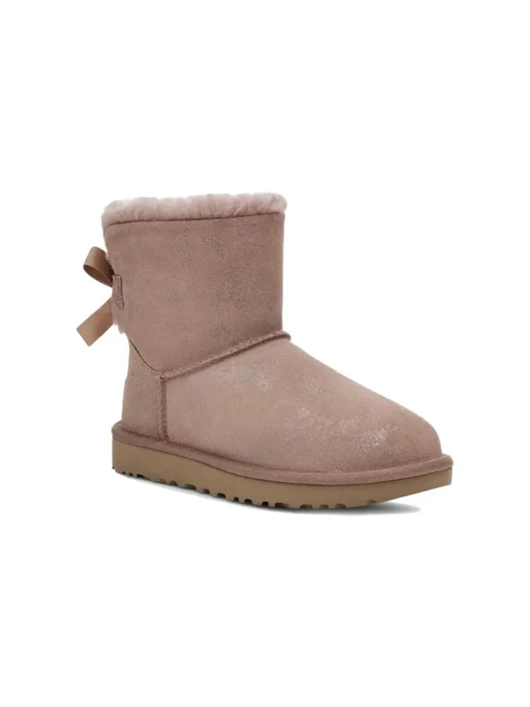 Ботинки зимние UGG WMNS Mini Bailey Bow II Shimmer — изображение 4 из 7, бежевый
