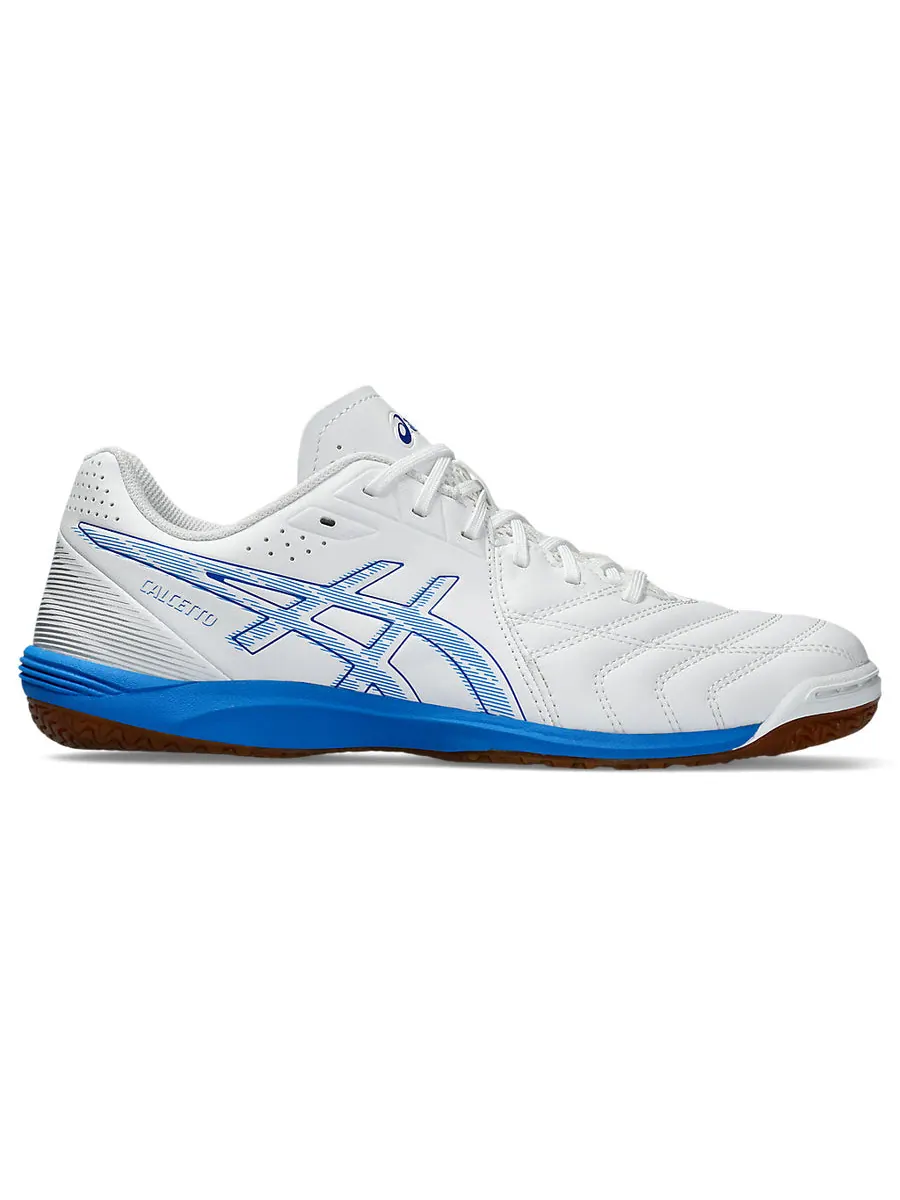 Кроссовки ASICS Calcetto Wd 9 Wide 'White Electric Blue' — изображение 2 из 6, белый