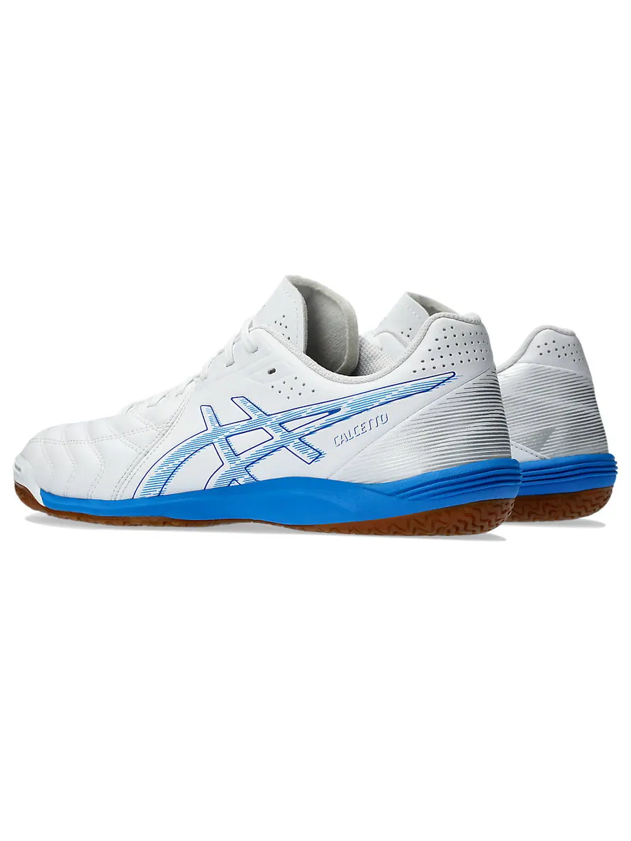 Кроссовки ASICS Calcetto Wd 9 Wide 'White Electric Blue' — изображение 4 из 6, белый