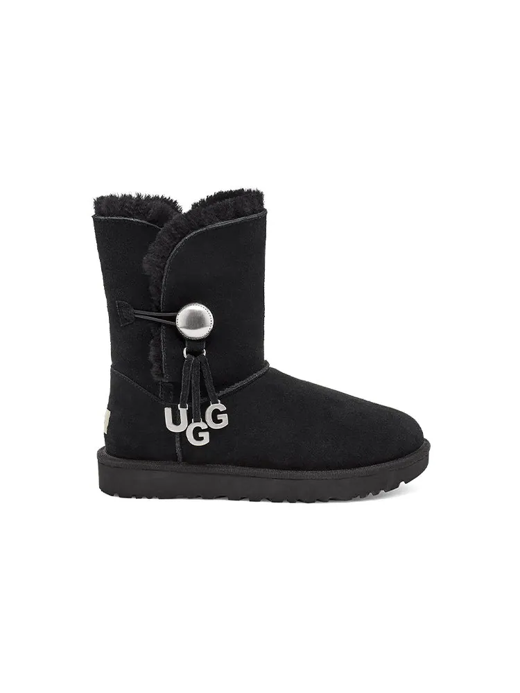 Ботинки зимние UGG WMNS Bailey Button — изображение 2 из 6, черный