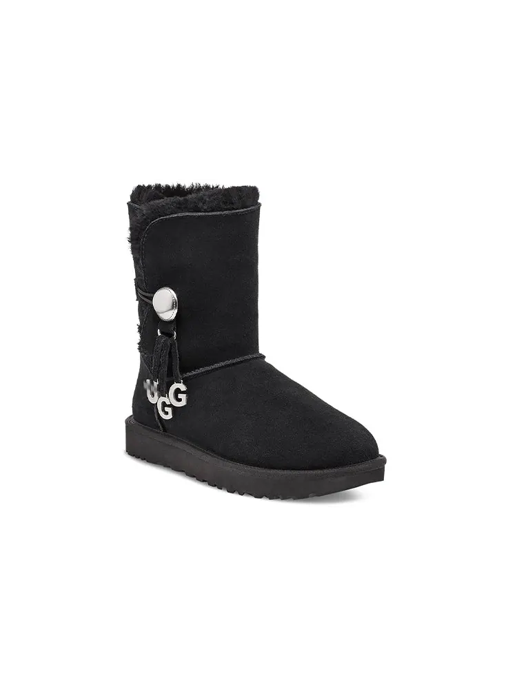 Ботинки зимние UGG WMNS Bailey Button — изображение 3 из 6, черный