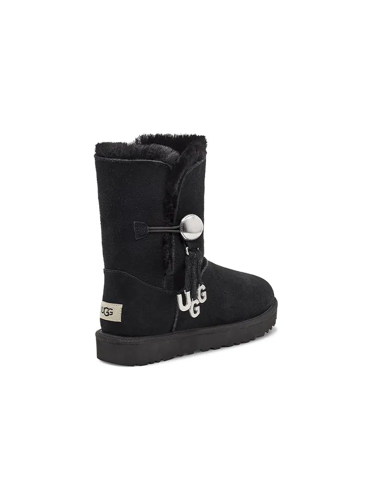 Ботинки зимние UGG WMNS Bailey Button — изображение 4 из 6, черный