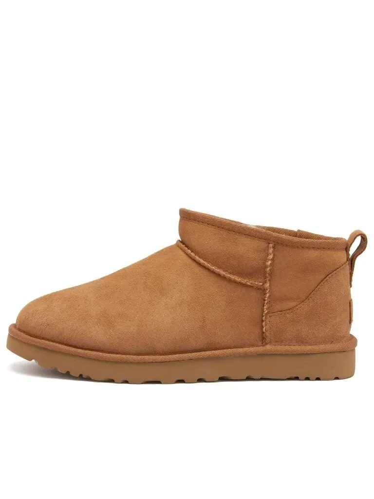 Женские ботинки UGG Classic Ultra Mini, каштановые — изображение 1 из 6, орех