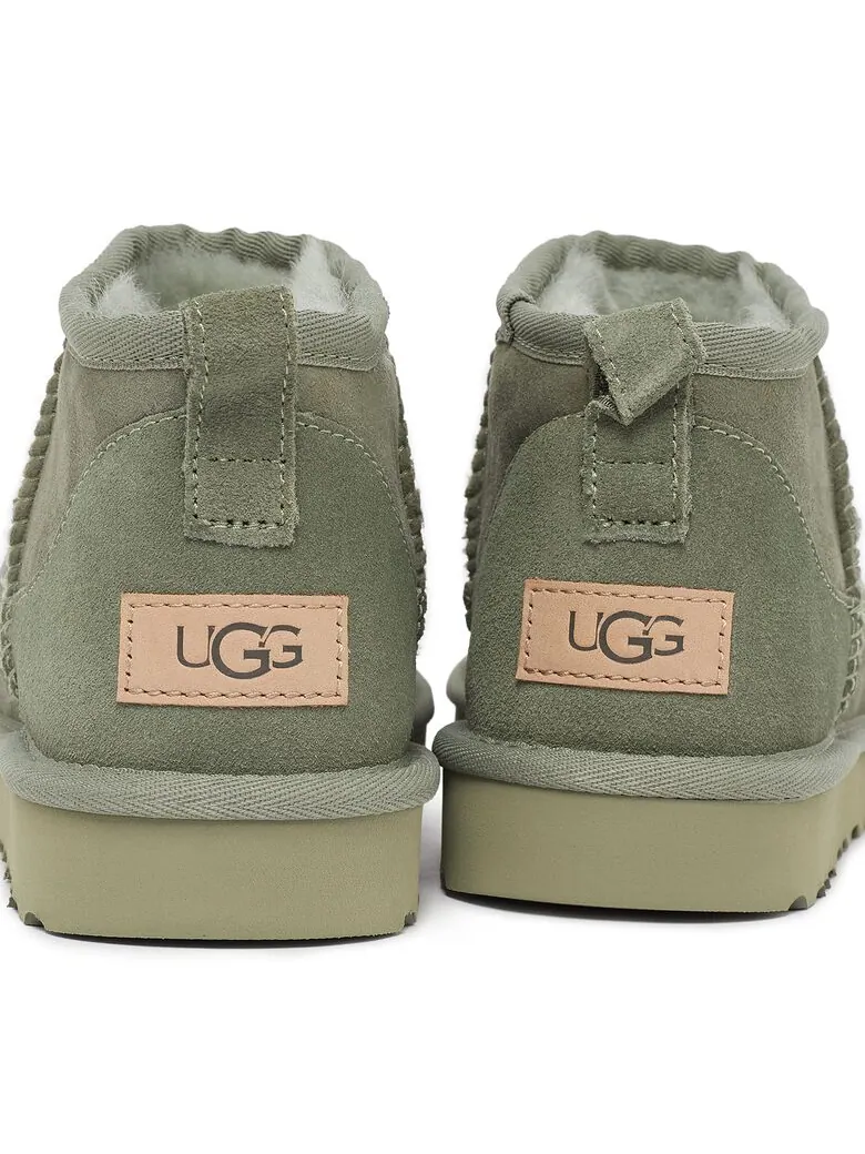(WMNS) Классические ультрамини-сапоги UGG 'Shaded Clover' — изображение 5 из 5, зеленый