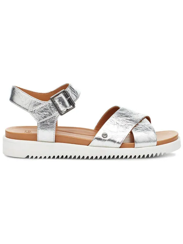 Модные сандалии zoie metal sandal Ugg — изображение 3 из 4, серебряный