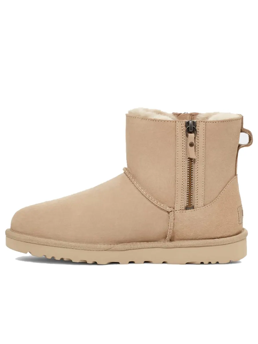 (WMNS) UGG Classic Mini Double Zip 'Mustard Seed' — изображение 1 из 3, горчичный