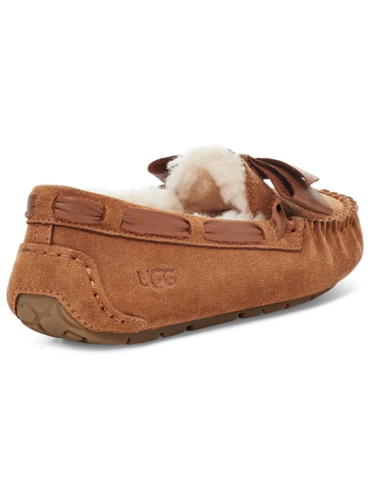 Шлепанцы (WMNS) UGG Dakota Leather Bow Brown — изображение 4 из 6, коричневый