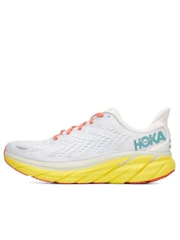 Кроссовки clifton 8 'blanc de blanc illuminating' Hoka One One — изображение 1 из 4, прозрачный