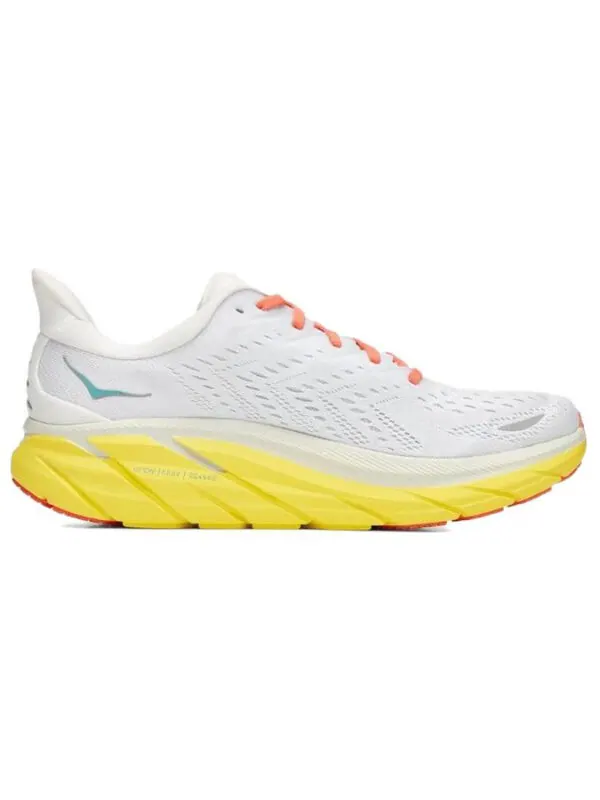 Кроссовки clifton 8 'blanc de blanc illuminating' Hoka One One — изображение 2 из 4, прозрачный