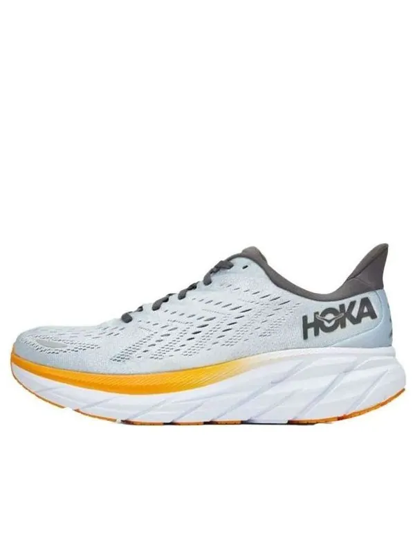 Кроссовки clifton 8 'blue fog plein air' Hoka One One — изображение 1 из 4, синий