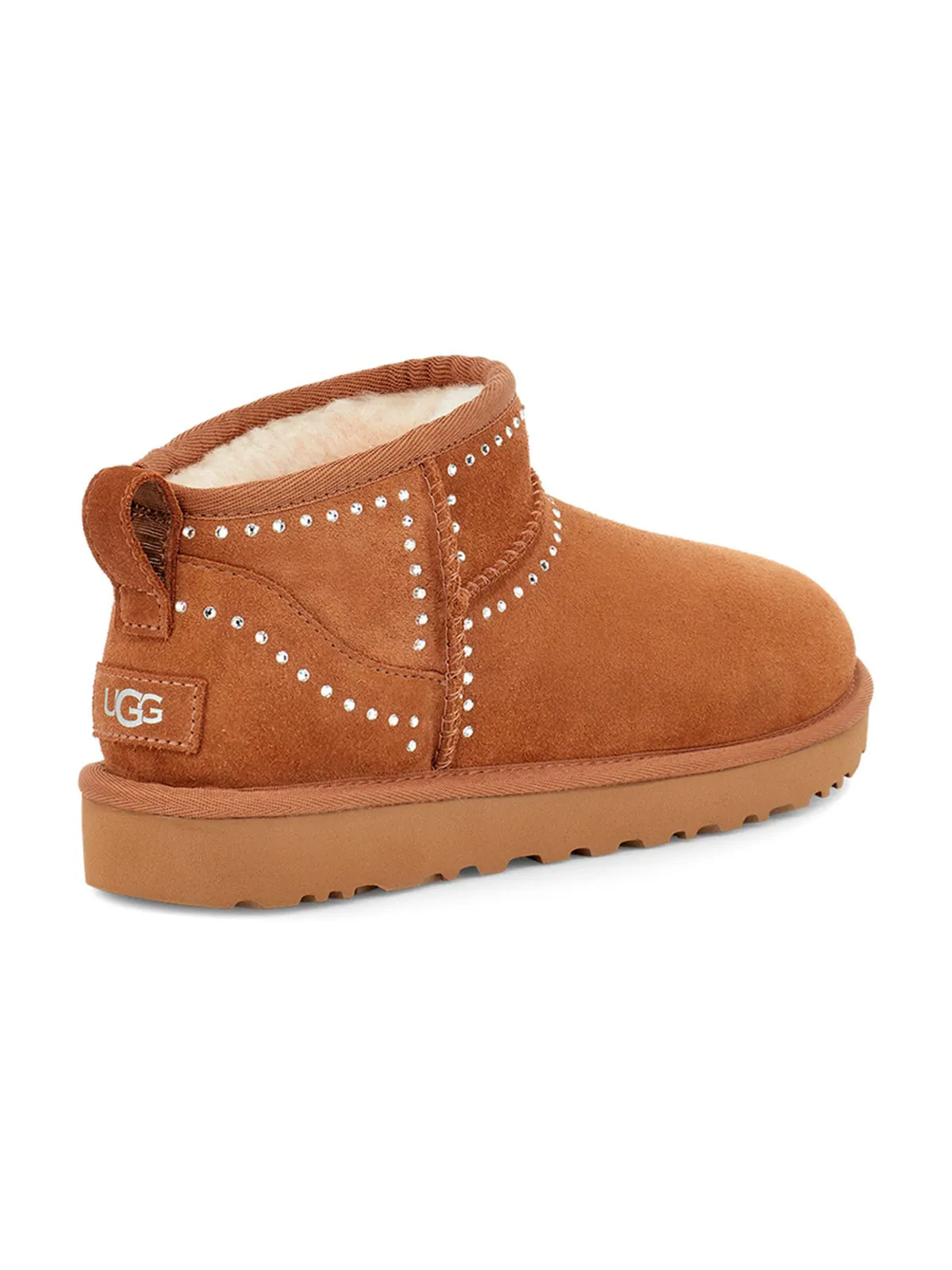 Угги (WMNS) UGG Classic Ultra Mini Bling 'Chestnut' — изображение 5 из 7, коричневый
