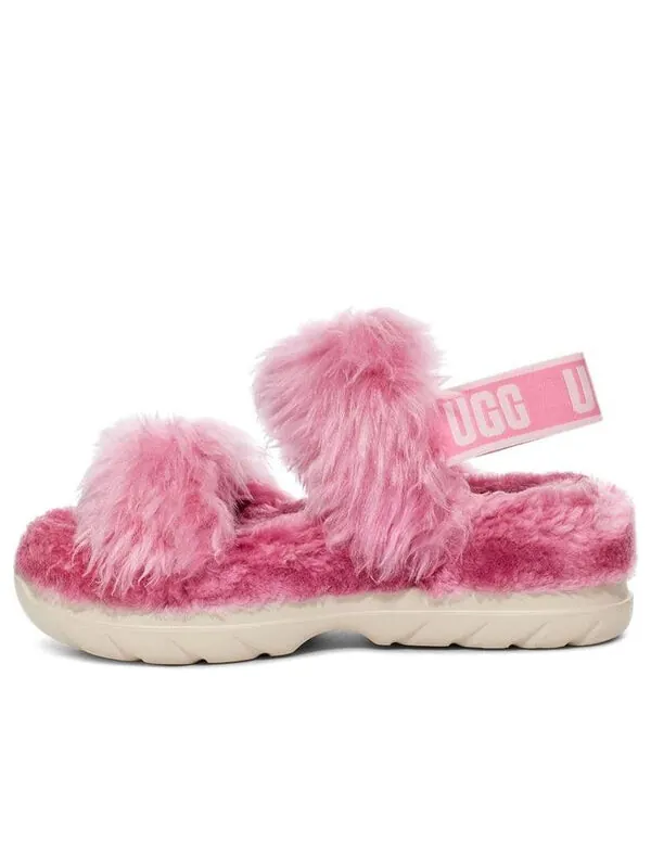 Сандалии fluff sugar 'pink' Ugg — изображение 1 из 4, розовый/белый