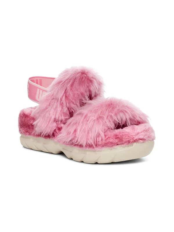Сандалии fluff sugar 'pink' Ugg — изображение 4 из 4, розовый/белый