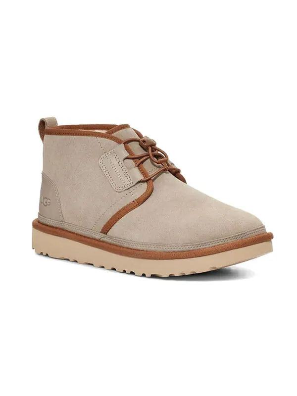 Зимние ботинки мужские Ugg короткие на шнуровке — изображение 4 из 4, бежевый