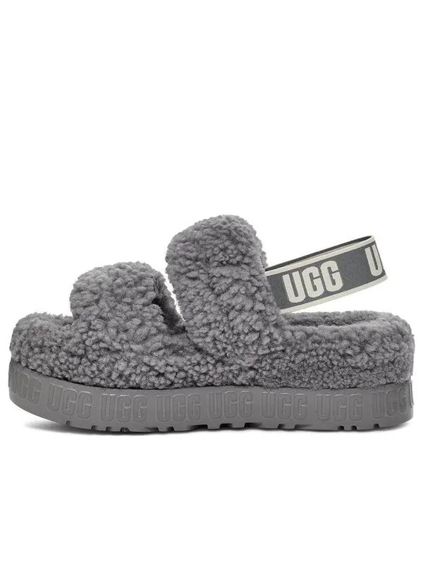 Сандалии oh fluffita slide 'grey' Ugg — изображение 1 из 4, серый